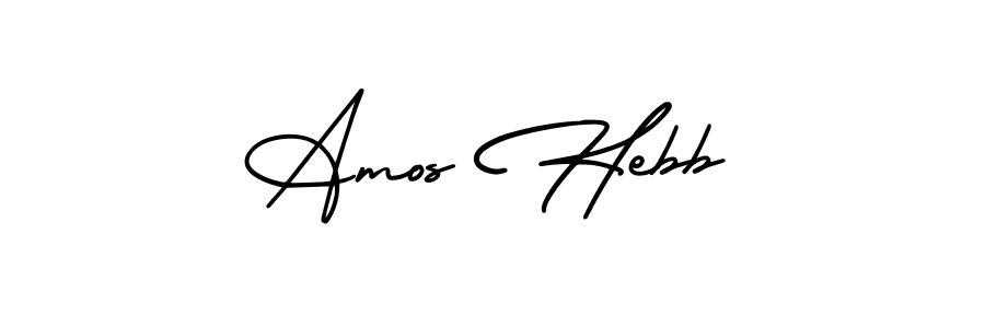 Create a beautiful signature design for name Amos Hebb. With this signature (AmerikaSignatureDemo-Regular) fonts, you can make a handwritten signature for free. Amos Hebb signature style 3 images and pictures png