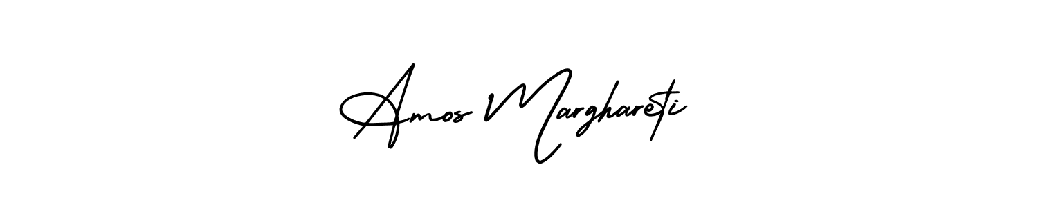 How to make Amos Marghareti signature? AmerikaSignatureDemo-Regular is a professional autograph style. Create handwritten signature for Amos Marghareti name. Amos Marghareti signature style 3 images and pictures png