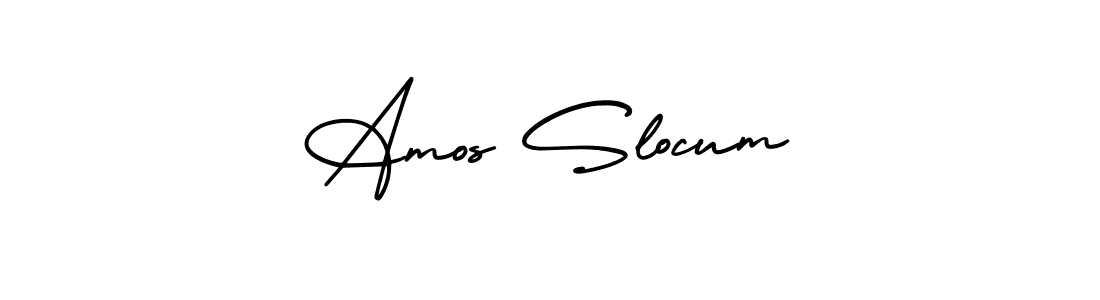 Best and Professional Signature Style for Amos Slocum. AmerikaSignatureDemo-Regular Best Signature Style Collection. Amos Slocum signature style 3 images and pictures png