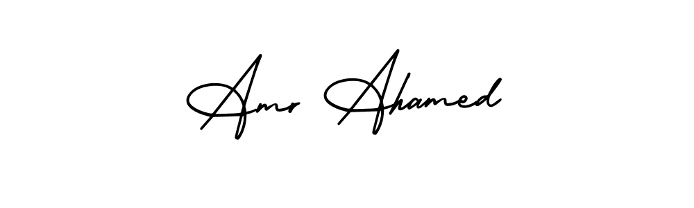 Design your own signature with our free online signature maker. With this signature software, you can create a handwritten (AmerikaSignatureDemo-Regular) signature for name Amr Ahamed. Amr Ahamed signature style 3 images and pictures png