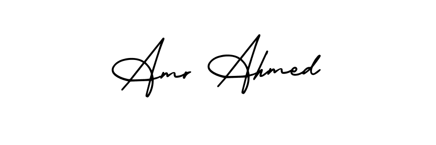 AmerikaSignatureDemo-Regular is a professional signature style that is perfect for those who want to add a touch of class to their signature. It is also a great choice for those who want to make their signature more unique. Get Amr Ahmed name to fancy signature for free. Amr Ahmed signature style 3 images and pictures png