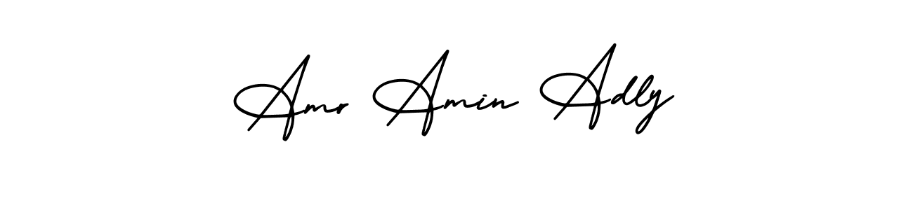 It looks lik you need a new signature style for name Amr Amin Adly. Design unique handwritten (AmerikaSignatureDemo-Regular) signature with our free signature maker in just a few clicks. Amr Amin Adly signature style 3 images and pictures png