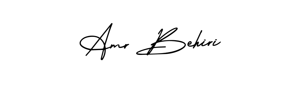 How to make Amr Behiri name signature. Use AmerikaSignatureDemo-Regular style for creating short signs online. This is the latest handwritten sign. Amr Behiri signature style 3 images and pictures png