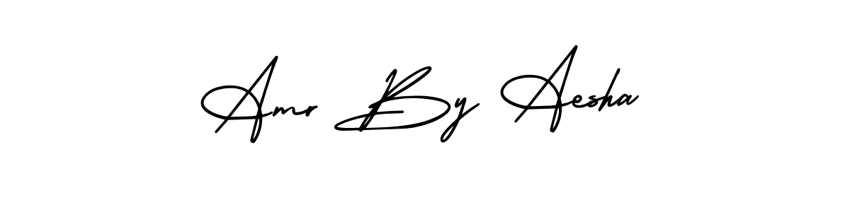 How to make Amr By Aesha signature? AmerikaSignatureDemo-Regular is a professional autograph style. Create handwritten signature for Amr By Aesha name. Amr By Aesha signature style 3 images and pictures png