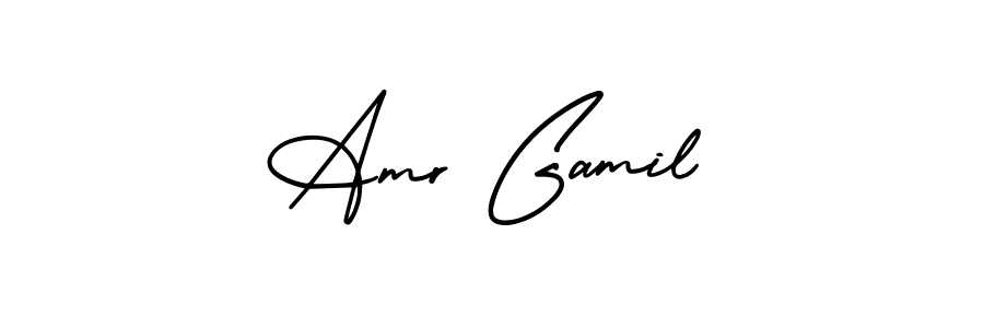 Also we have Amr Gamil name is the best signature style. Create professional handwritten signature collection using AmerikaSignatureDemo-Regular autograph style. Amr Gamil signature style 3 images and pictures png