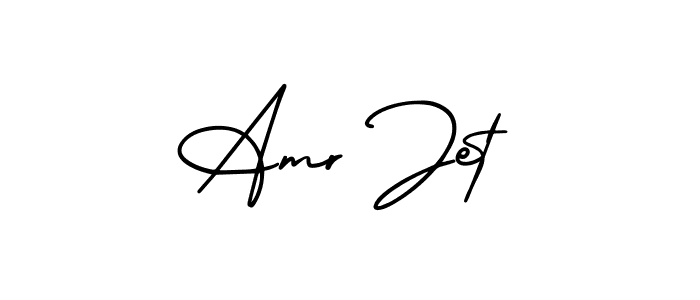 Check out images of Autograph of Amr Jet name. Actor Amr Jet Signature Style. AmerikaSignatureDemo-Regular is a professional sign style online. Amr Jet signature style 3 images and pictures png