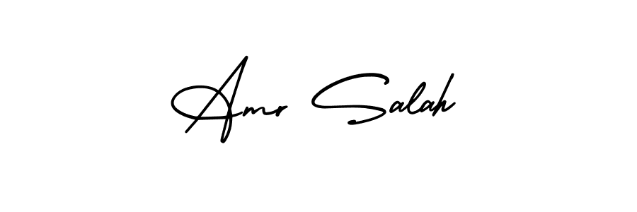 This is the best signature style for the Amr Salah name. Also you like these signature font (AmerikaSignatureDemo-Regular). Mix name signature. Amr Salah signature style 3 images and pictures png