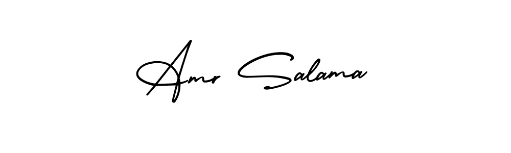 Amr Salama stylish signature style. Best Handwritten Sign (AmerikaSignatureDemo-Regular) for my name. Handwritten Signature Collection Ideas for my name Amr Salama. Amr Salama signature style 3 images and pictures png