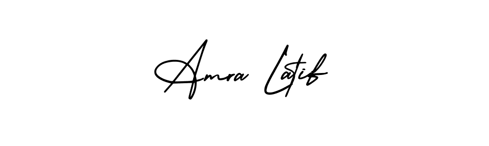 Design your own signature with our free online signature maker. With this signature software, you can create a handwritten (AmerikaSignatureDemo-Regular) signature for name Amra Latif. Amra Latif signature style 3 images and pictures png