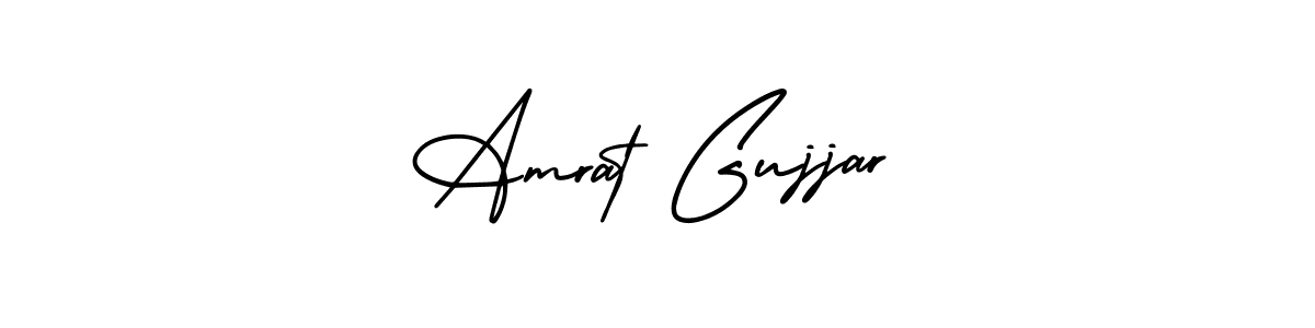 How to make Amrat Gujjar signature? AmerikaSignatureDemo-Regular is a professional autograph style. Create handwritten signature for Amrat Gujjar name. Amrat Gujjar signature style 3 images and pictures png