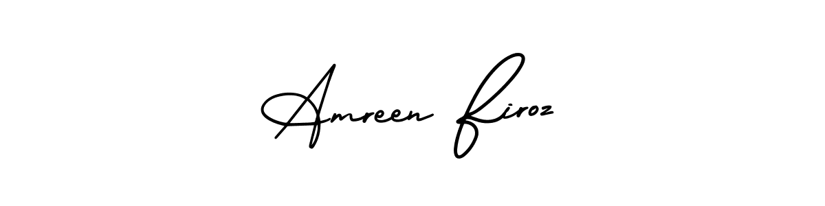 Amreen Firoz stylish signature style. Best Handwritten Sign (AmerikaSignatureDemo-Regular) for my name. Handwritten Signature Collection Ideas for my name Amreen Firoz. Amreen Firoz signature style 3 images and pictures png