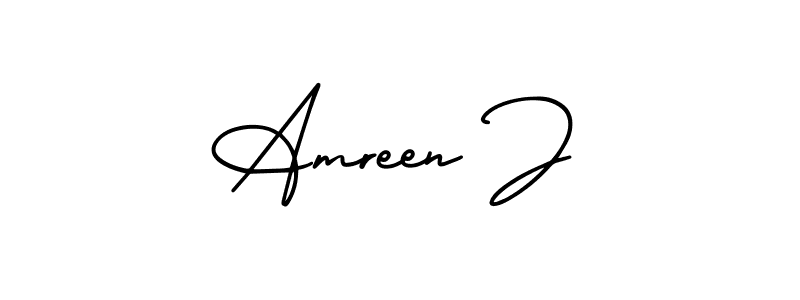 Best and Professional Signature Style for Amreen J. AmerikaSignatureDemo-Regular Best Signature Style Collection. Amreen J signature style 3 images and pictures png