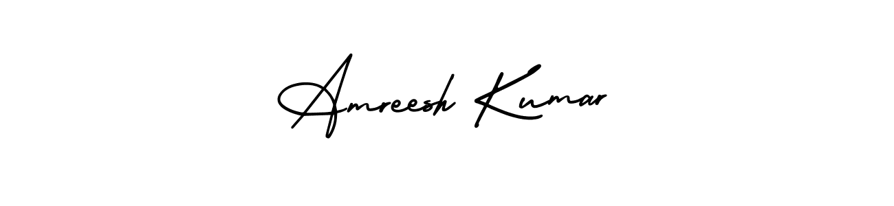 You should practise on your own different ways (AmerikaSignatureDemo-Regular) to write your name (Amreesh Kumar) in signature. don't let someone else do it for you. Amreesh Kumar signature style 3 images and pictures png