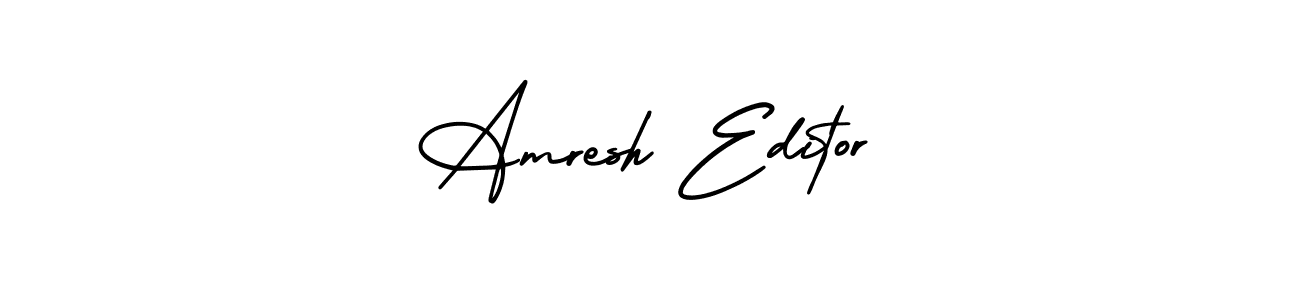 The best way (AmerikaSignatureDemo-Regular) to make a short signature is to pick only two or three words in your name. The name Amresh Editor include a total of six letters. For converting this name. Amresh Editor signature style 3 images and pictures png