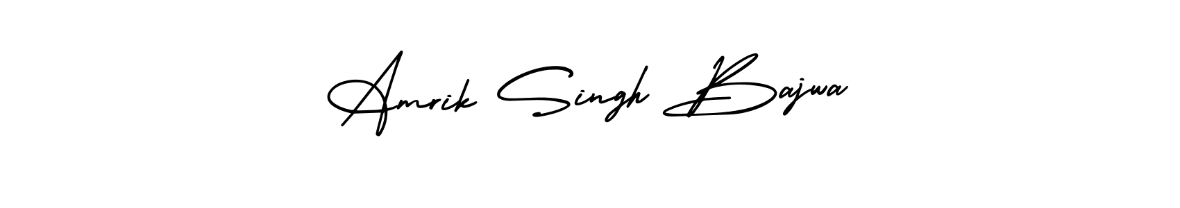 How to make Amrik Singh Bajwa name signature. Use AmerikaSignatureDemo-Regular style for creating short signs online. This is the latest handwritten sign. Amrik Singh Bajwa signature style 3 images and pictures png