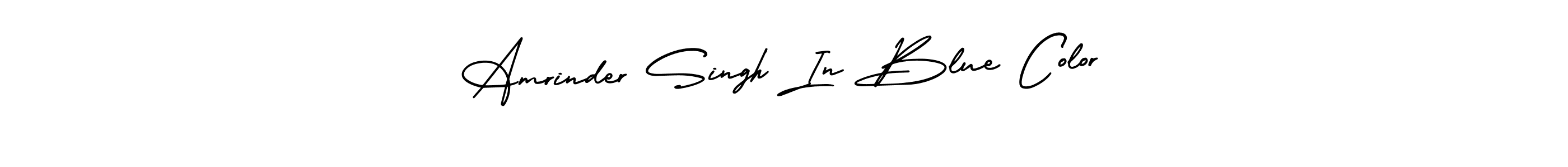 The best way (AmerikaSignatureDemo-Regular) to make a short signature is to pick only two or three words in your name. The name Amrinder Singh In Blue Color include a total of six letters. For converting this name. Amrinder Singh In Blue Color signature style 3 images and pictures png