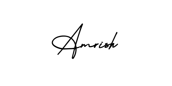 It looks lik you need a new signature style for name Amrish. Design unique handwritten (AmerikaSignatureDemo-Regular) signature with our free signature maker in just a few clicks. Amrish signature style 3 images and pictures png