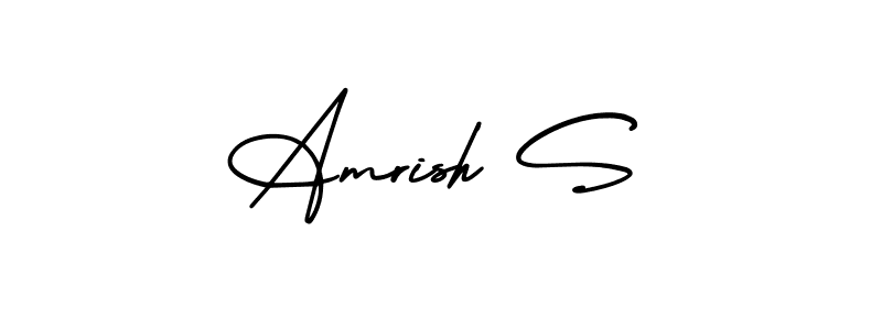 Make a short Amrish S signature style. Manage your documents anywhere anytime using AmerikaSignatureDemo-Regular. Create and add eSignatures, submit forms, share and send files easily. Amrish S signature style 3 images and pictures png