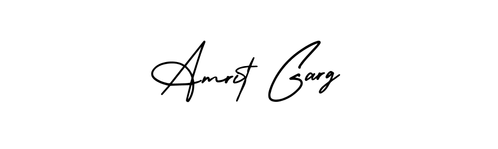 The best way (AmerikaSignatureDemo-Regular) to make a short signature is to pick only two or three words in your name. The name Amrit Garg include a total of six letters. For converting this name. Amrit Garg signature style 3 images and pictures png