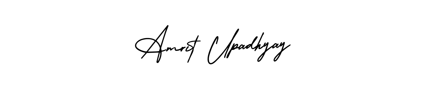 Amrit Upadhyay stylish signature style. Best Handwritten Sign (AmerikaSignatureDemo-Regular) for my name. Handwritten Signature Collection Ideas for my name Amrit Upadhyay. Amrit Upadhyay signature style 3 images and pictures png