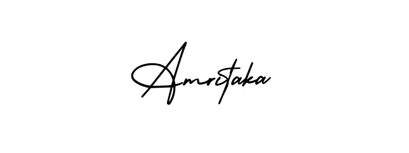 You should practise on your own different ways (AmerikaSignatureDemo-Regular) to write your name (Amritaka) in signature. don't let someone else do it for you. Amritaka signature style 3 images and pictures png