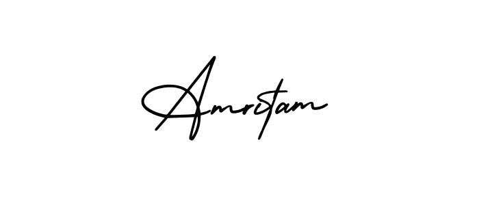 Design your own signature with our free online signature maker. With this signature software, you can create a handwritten (AmerikaSignatureDemo-Regular) signature for name Amritam. Amritam signature style 3 images and pictures png