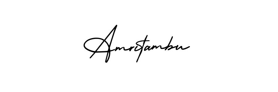 How to make Amritambu name signature. Use AmerikaSignatureDemo-Regular style for creating short signs online. This is the latest handwritten sign. Amritambu signature style 3 images and pictures png