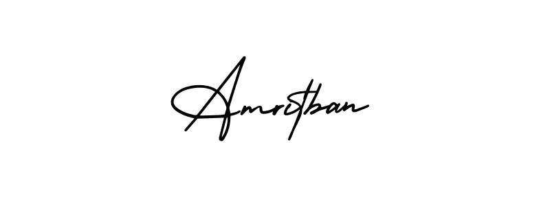 The best way (AmerikaSignatureDemo-Regular) to make a short signature is to pick only two or three words in your name. The name Amritban include a total of six letters. For converting this name. Amritban signature style 3 images and pictures png