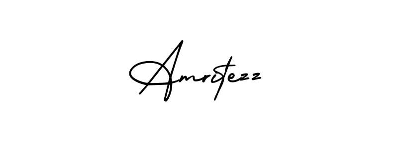 The best way (AmerikaSignatureDemo-Regular) to make a short signature is to pick only two or three words in your name. The name Amritezz include a total of six letters. For converting this name. Amritezz signature style 3 images and pictures png