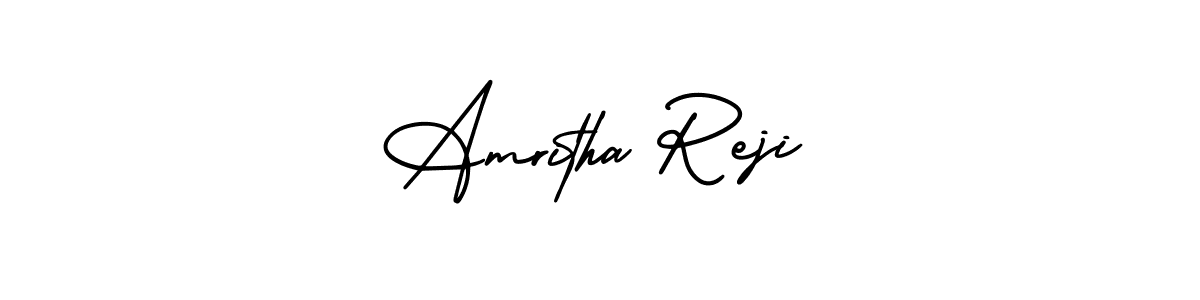 Make a short Amritha Reji signature style. Manage your documents anywhere anytime using AmerikaSignatureDemo-Regular. Create and add eSignatures, submit forms, share and send files easily. Amritha Reji signature style 3 images and pictures png