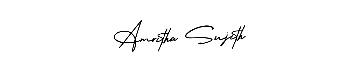 How to Draw Amritha Sujith signature style? AmerikaSignatureDemo-Regular is a latest design signature styles for name Amritha Sujith. Amritha Sujith signature style 3 images and pictures png