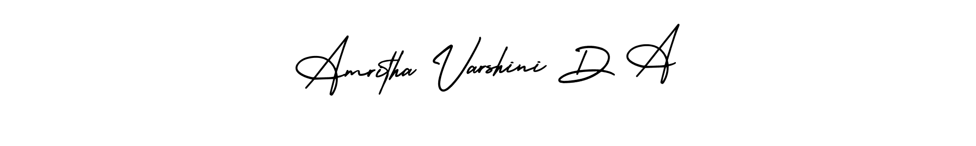Make a beautiful signature design for name Amritha Varshini D A. With this signature (AmerikaSignatureDemo-Regular) style, you can create a handwritten signature for free. Amritha Varshini D A signature style 3 images and pictures png