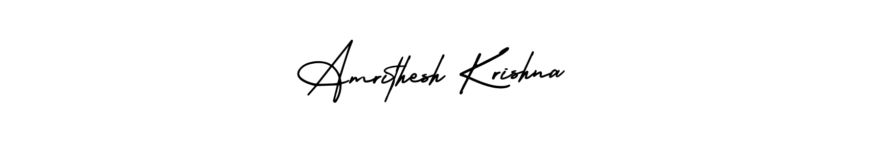 Design your own signature with our free online signature maker. With this signature software, you can create a handwritten (AmerikaSignatureDemo-Regular) signature for name Amrithesh Krishna. Amrithesh Krishna signature style 3 images and pictures png