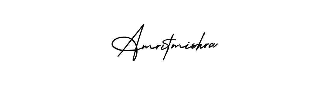 You should practise on your own different ways (AmerikaSignatureDemo-Regular) to write your name (Amritmishra) in signature. don't let someone else do it for you. Amritmishra signature style 3 images and pictures png