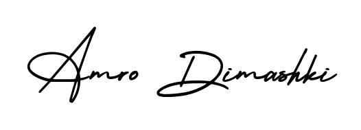 Turn your name Amro Dimashki into a signature brand with AmerikaSignatureDemo-Regular styling. Download in standard PNG or transparent format anytime. Amro Dimashki signature style 3 images and pictures png