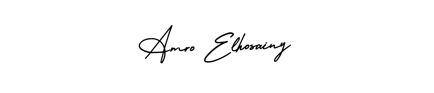 How to make Amro Elhosainy signature? AmerikaSignatureDemo-Regular is a professional autograph style. Create handwritten signature for Amro Elhosainy name. Amro Elhosainy signature style 3 images and pictures png