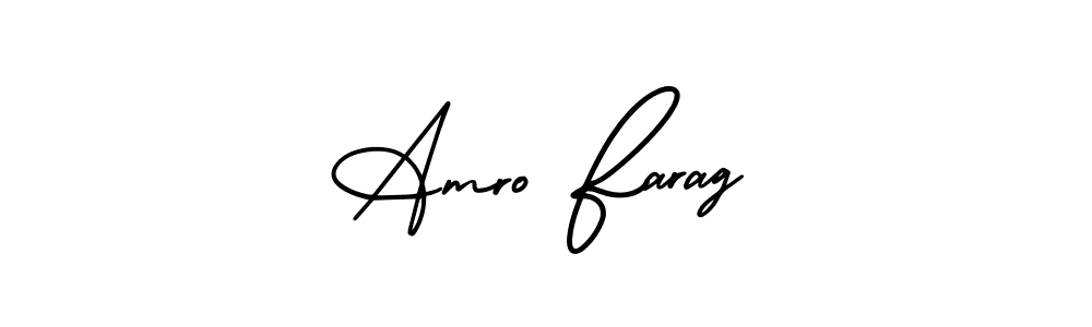 if you are searching for the best signature style for your name Amro Farag. so please give up your signature search. here we have designed multiple signature styles  using AmerikaSignatureDemo-Regular. Amro Farag signature style 3 images and pictures png