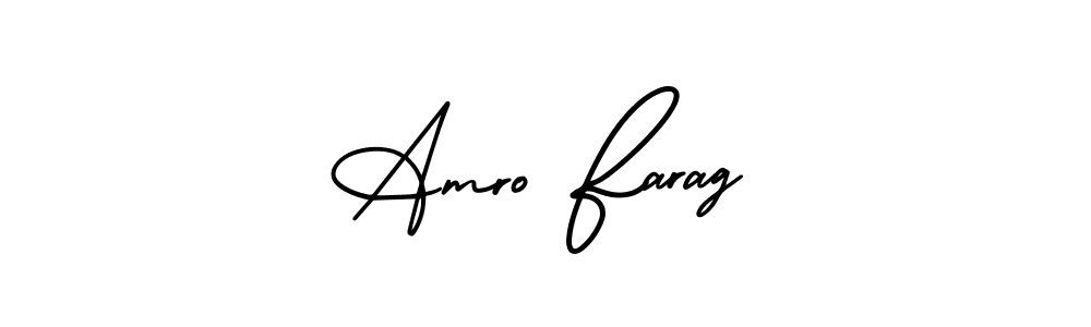 Create a beautiful signature design for name Amro Farag. With this signature (AmerikaSignatureDemo-Regular) fonts, you can make a handwritten signature for free. Amro Farag signature style 3 images and pictures png