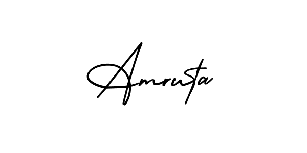 How to make Amruta signature? AmerikaSignatureDemo-Regular is a professional autograph style. Create handwritten signature for Amruta name. Amruta signature style 3 images and pictures png