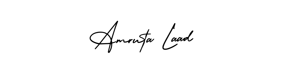 Amruta Laad stylish signature style. Best Handwritten Sign (AmerikaSignatureDemo-Regular) for my name. Handwritten Signature Collection Ideas for my name Amruta Laad. Amruta Laad signature style 3 images and pictures png