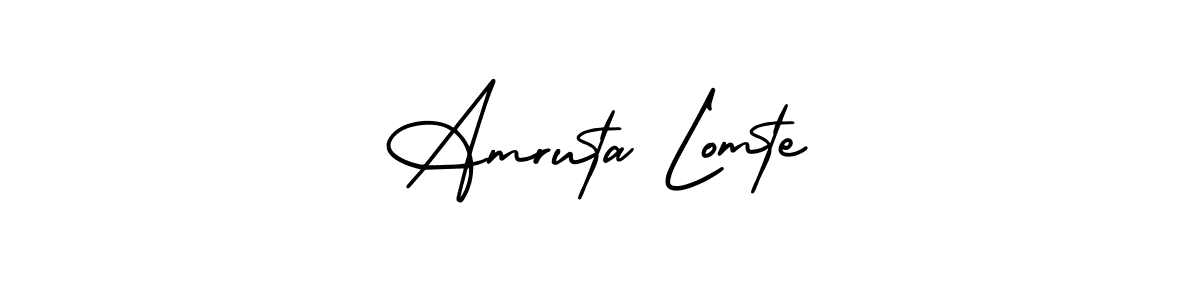 How to make Amruta Lomte signature? AmerikaSignatureDemo-Regular is a professional autograph style. Create handwritten signature for Amruta Lomte name. Amruta Lomte signature style 3 images and pictures png