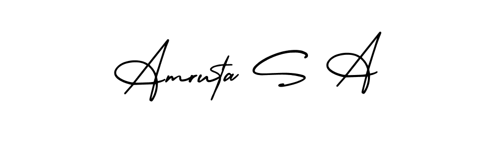 Best and Professional Signature Style for Amruta S A. AmerikaSignatureDemo-Regular Best Signature Style Collection. Amruta S A signature style 3 images and pictures png