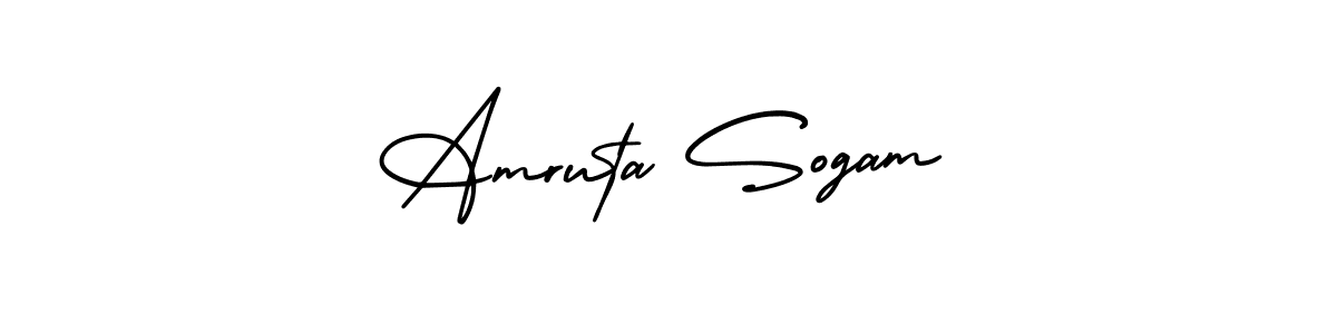 AmerikaSignatureDemo-Regular is a professional signature style that is perfect for those who want to add a touch of class to their signature. It is also a great choice for those who want to make their signature more unique. Get Amruta Sogam name to fancy signature for free. Amruta Sogam signature style 3 images and pictures png