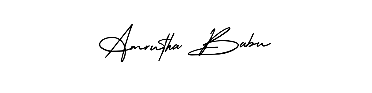 Create a beautiful signature design for name Amrutha Babu. With this signature (AmerikaSignatureDemo-Regular) fonts, you can make a handwritten signature for free. Amrutha Babu signature style 3 images and pictures png