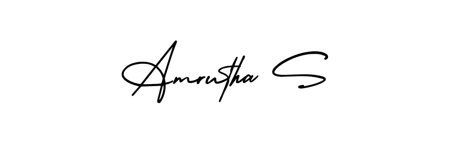 Make a beautiful signature design for name Amrutha S. Use this online signature maker to create a handwritten signature for free. Amrutha S signature style 3 images and pictures png