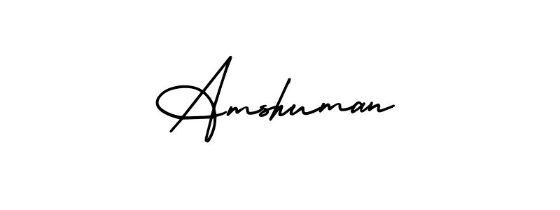 How to make Amshuman signature? AmerikaSignatureDemo-Regular is a professional autograph style. Create handwritten signature for Amshuman name. Amshuman signature style 3 images and pictures png