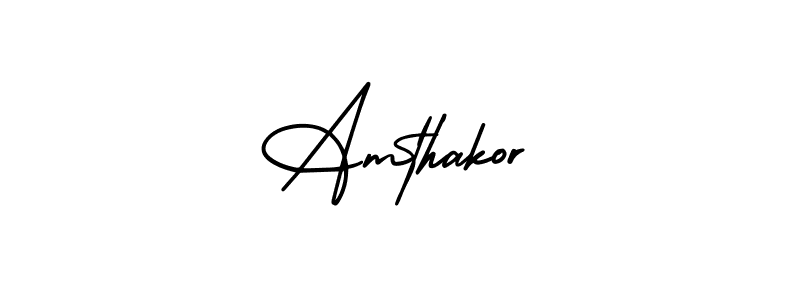 How to Draw Amthakor signature style? AmerikaSignatureDemo-Regular is a latest design signature styles for name Amthakor. Amthakor signature style 3 images and pictures png