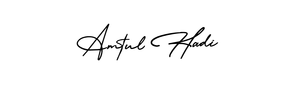 You can use this online signature creator to create a handwritten signature for the name Amtul Hadi. This is the best online autograph maker. Amtul Hadi signature style 3 images and pictures png