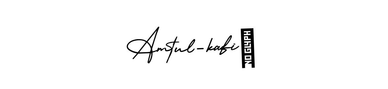 You can use this online signature creator to create a handwritten signature for the name Amtul-kafi✓. This is the best online autograph maker. Amtul-kafi✓ signature style 3 images and pictures png
