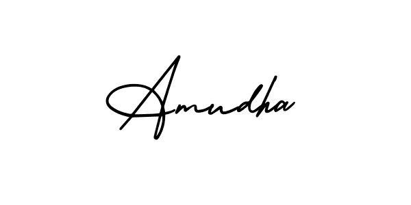 How to make Amudha signature? AmerikaSignatureDemo-Regular is a professional autograph style. Create handwritten signature for Amudha name. Amudha signature style 3 images and pictures png